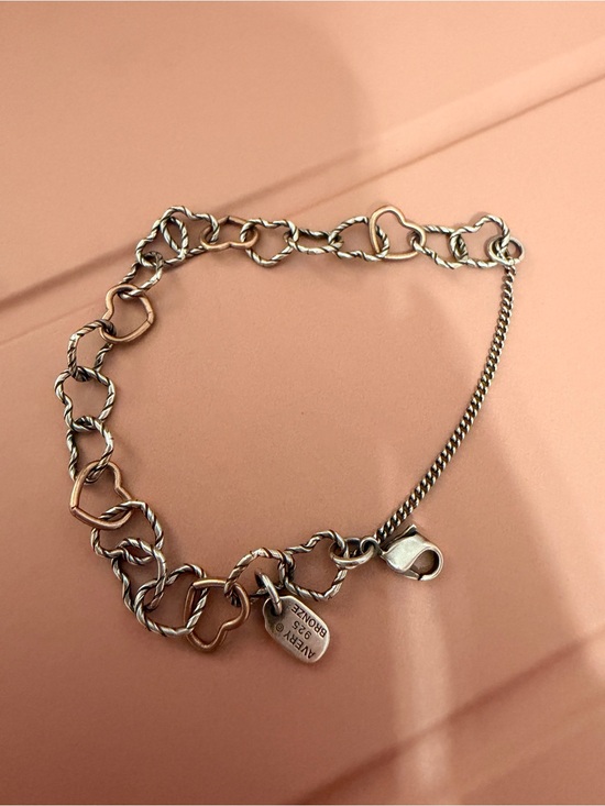 James Avery Jewelry - James Avery Silver Heart Link Bracelet by - Two-Tone Silver